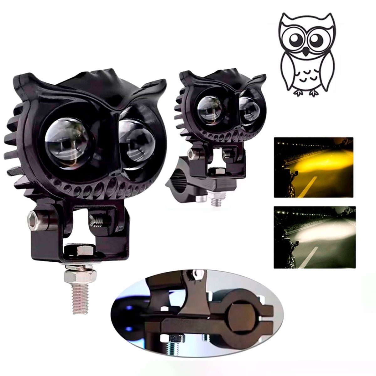 Exploradoras LED Búho: Máxima Visibilidad y Seguridad para Moto - Mova