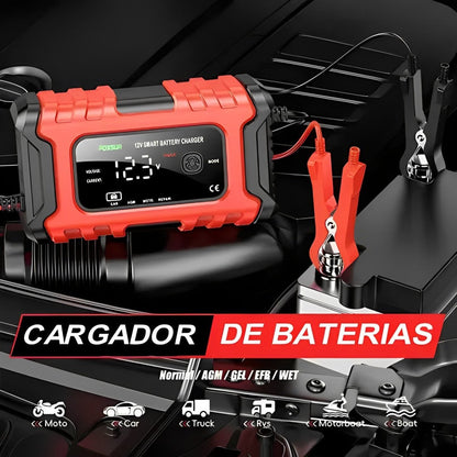 Cargador Inteligente Reparador Baterías 12v Motos Carros - Mova