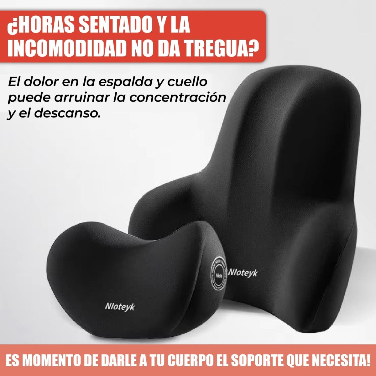 Viaja cómodo y sin dolor: Cojín lumbar perfecto para tu coche y más - Mova